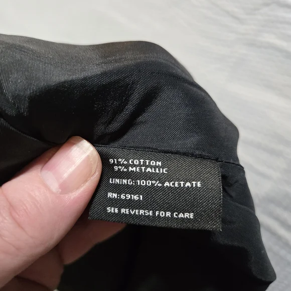 Carlisle Navy and Beige Floral A-Line Skirt With Pockets. - Picture 3 of 14